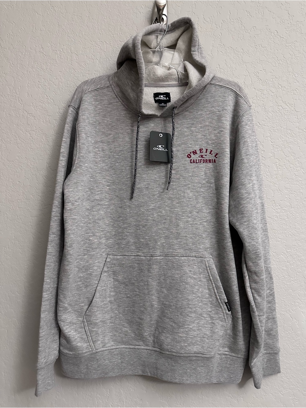 O'neill Men's Paddle Battle Pullover Graphic Hoodie Size M Gray California Bear